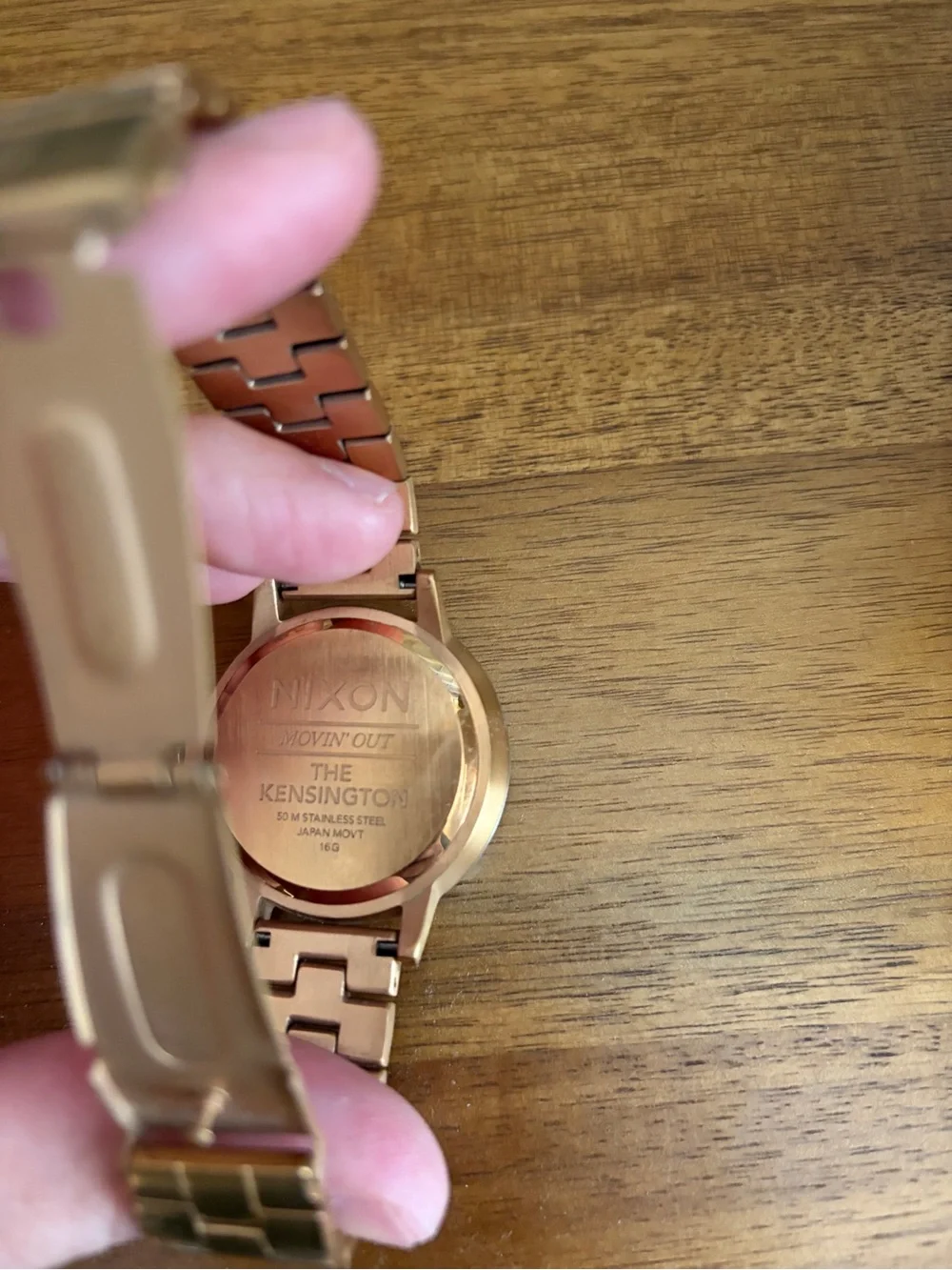 Nixon Gold Bracelet Watch with Black Dial